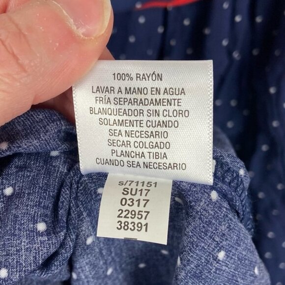 NWT Macy's Fiesta Off Shoulder Dress Maison Jules Blue New‎ With Tags Size Large - Picture 7 of 9